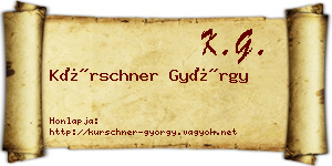 Kürschner György névjegykártya